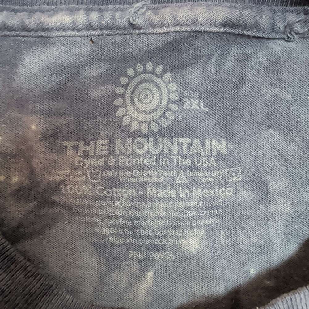 The Mountain Sun Moon Star Tie Dye T-Shirt Mens 2XL Blue Graphic Tee - Picture 3 of 7
